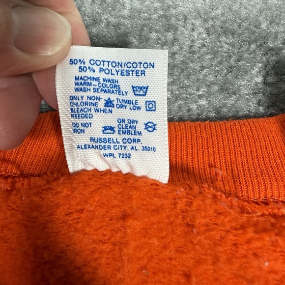 Vintage Jerzees Sweatshirt Women's XL‎ Orange Halloween Boo Ghost Grandma Granny - Picture 4 of 10